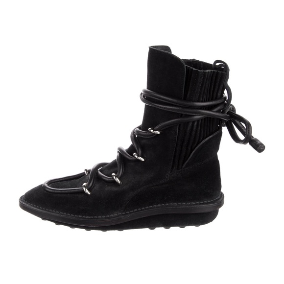 Balenciaga Suede Ankle Lace-Up Boots - Picture 5 of 8